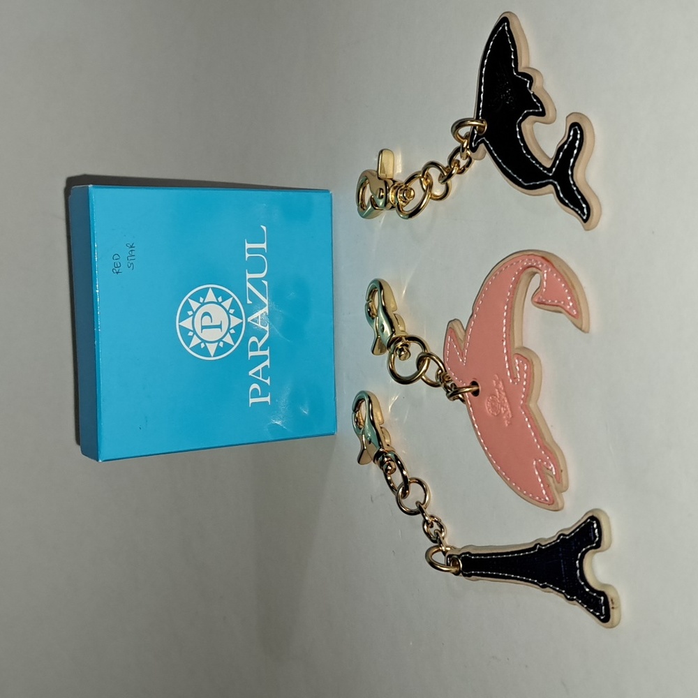 Parazul bag charms clips leather lot of 3